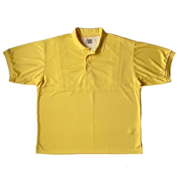 Men’s Columbia Performance Fishing Gear Lined Polo Shirt Yellow - Size XXL 2XL - Picture 1 of 5